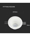 GU10 Gips Lampa/ring - Inbyggnad, Rund, Vit