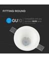 GU10 Gips Lampa/ring - Inbyggnad, Rund, Vit