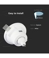 GU10 Gips Lampa/ring - Inbyggnad, Rund, Vit
