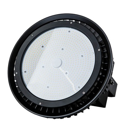 500W LED Highbay - Meanwell dimbar, 4000K, svart hus+svart ring.