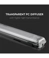 150cm 44W T8 vattentät komplett LED-armatur - IP65, 6400K, 2x22W, kallvit