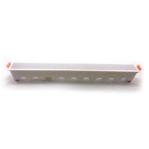 30W LED infällt panel - 2400lm, 43x4,5cm, vit kant, IP20 inomhus