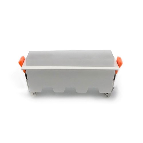 10W LED linjärt infällt panel - 700lm, 6400K, IP20, hål: 13,8x3,2 cm, vit kant