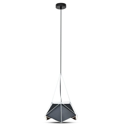 Prism Takpendel Lampa - Svart Lampskärm med Vit Sladd, Ø400*540mm.