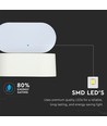 6W LED Vägglampa - Roterbar, 1 Huvud, 4000K, Vit Hölje.