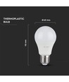 8.5W E27 - A60 plastlampa, Samsung chip, 3000K