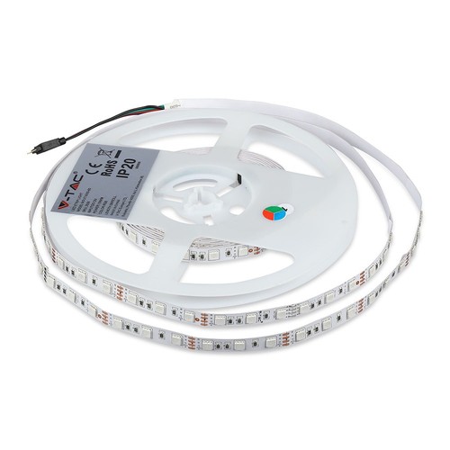 10W/m - LED Strip Ljus RGB Set IP20 EU Kontakt (5m/rulle).