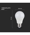 A60 Plast Lampa 6,5W E27 - Samsung Chip, 6400K