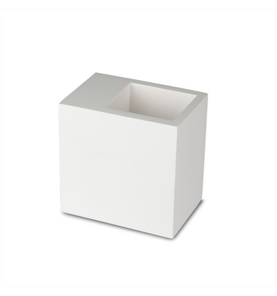 G9 utanpåliggande spot i gips, fyrkantig - Vit, 10x10cm, utan ljuskälla