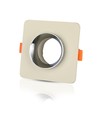 GU10 infälld spot i betong - Fyrkantig, off-white/krom, hål: Ø8cm, utan ljuskälla