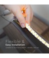 10m 15-18W/m Samsung LED strip, 240 LED/m - 24V, IP20, 4000K, 1600lm/m
