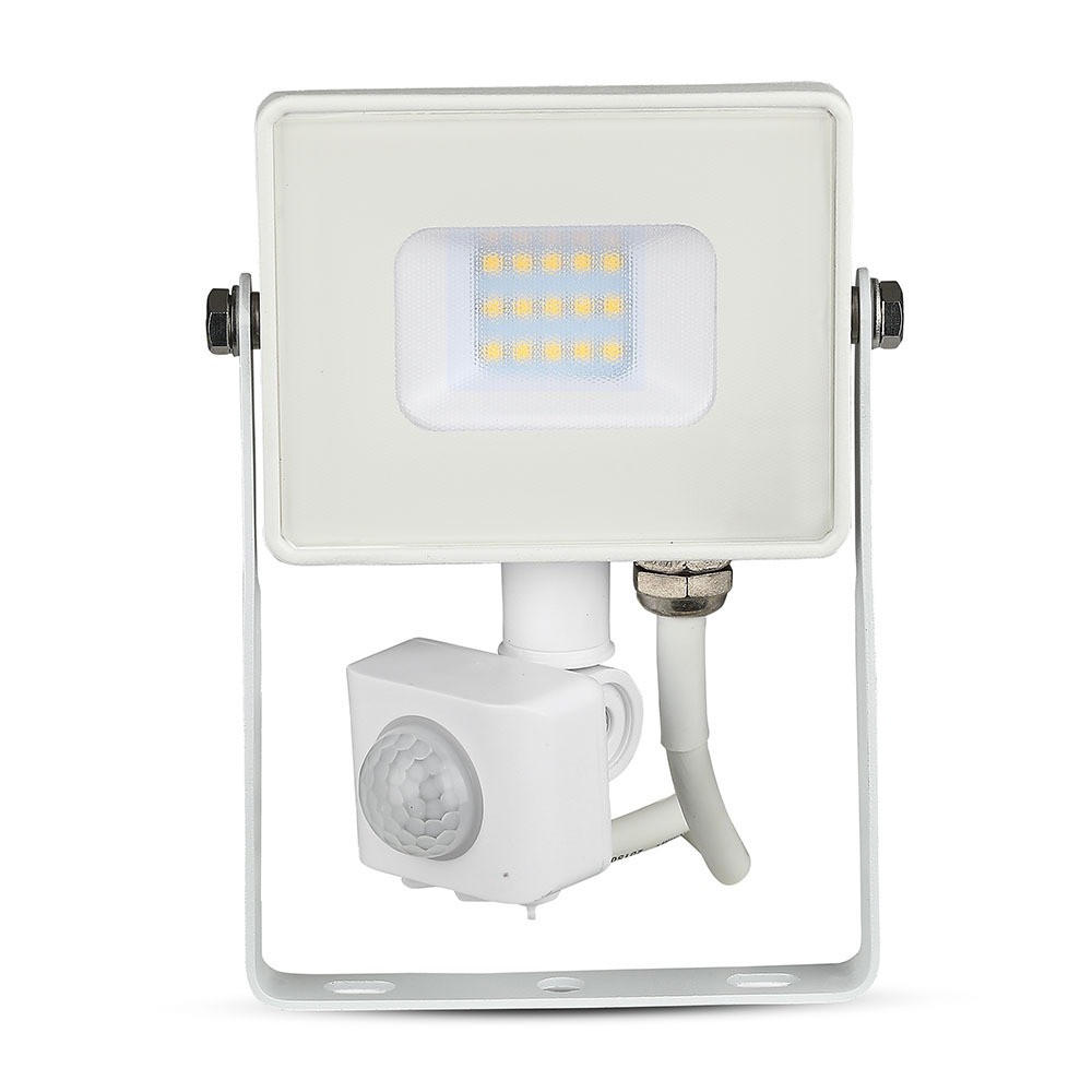 10w Strålkastare Pir Sensor Samsung Chip 3000k Vit Hus. Kulör : Varm