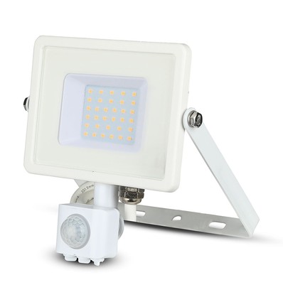 30W LED strålkastare med sensor - Samsung LED, 2400lm, IP65, varmvit