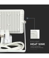 30W LED strålkastare med sensor, Samsung LED - IP65, vit, 3000K