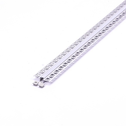 Monteringssats med diffusor för LED-strip - nedsänkt 2000x52,1x13,3mm, silver