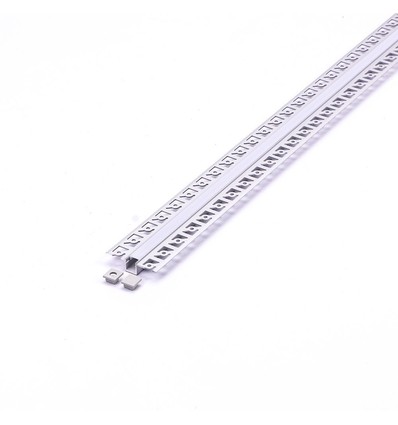 Monteringssats med diffusor för LED-strip - nedsänkt 2000x52,1x13,3mm, silver