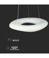 82W Rund LED Designer Pendel - CCT: 3i1, Ø750*H2000, Dimbar, Vit