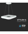 42W LED Designer Pendel - Fyrkantig, CCT: 3i1, Dimbar, Vit