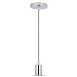 LED takpendel V-Tac armatursockel - Krom metal, grå ledning, E27
