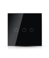 WiFi 3-vägs touchströmbrytare, svart - 2200W, fungerar med Google Home och Alexa, 3 Gang 1 Way