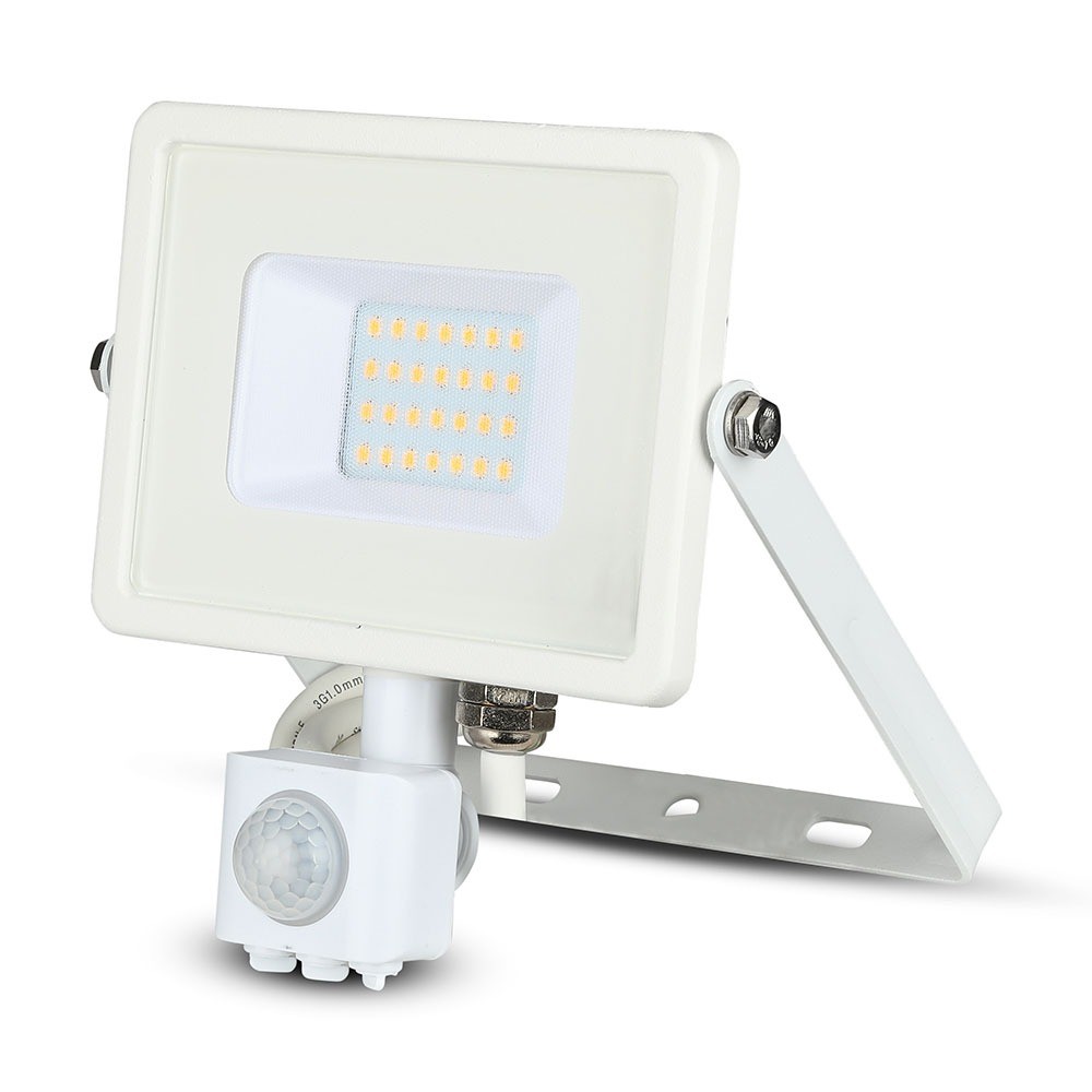 20w Strålkastare Pir Sensor Samsung Chip 6400k Vitt Hus Kulör : Kall