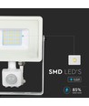 20W Strålkastare PIR Sensor Samsung Chip 6400K Vitt Hus