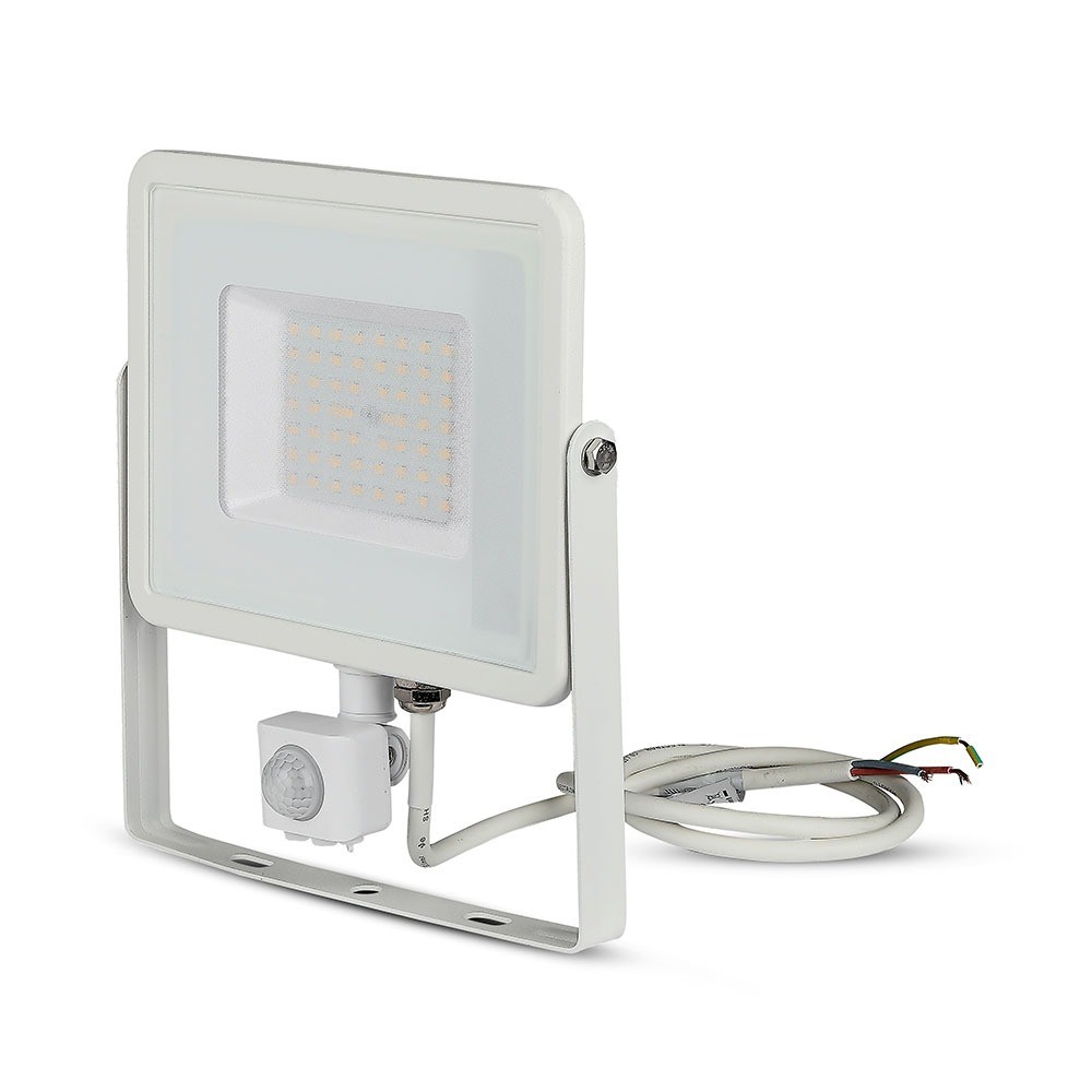 Pir Sensor Strålkastare 50w Samsung Chip 3000k Vit Hölje Kulör : Varm