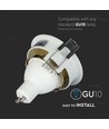 GU10 infälld spot - Rund, vit/guld, aluminium, IP20, Hål: Ø7,2 cm, Mått: Ø7,9 cm, utan ljuskälla