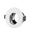 GU10 infälld spot - Rund, vit/krom, IP20, Hål: Ø7,5 cm, Mått: Ø8 cm