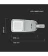 120W LED gatlykta - Typ III-M lins, Samsung-chip, 4000K, 130lm/W