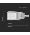 200W LED Gatlykta - Typ III-M lins, Samsung chip, 4000K, 130lm/W