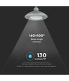 100W LED vägarmatur för linupphängning - 130lm/W, Samsung LED chip, IP65, 4000K, grå, IK08