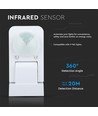 V-Tac IP65 infraröd rörelsesensor, vit - 360 grader, 20m räckvidd, max 1000W LED, utomhus/inomhus