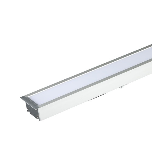 40W LED linjär ljus - Infälld, Samsung-chip, 6400K, Silverhus