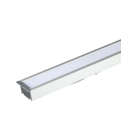 120cm 40W LED linjär infälld armatur - Samsung LED chip, 120cm, silver, 5 års garanti