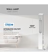 3W+6W LED Sänglampa - Vägglampa, 3000K, Vit