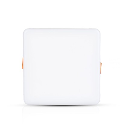 18W kvadratisk LED infälld panel med Samsung chip - 1350lm, vit kant, 5 års garanti, hål: Ø7,5-10 cm, mått: 17x17 cm