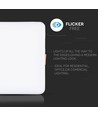18W kvadratisk LED infälld panel med Samsung chip - 1350lm, vit kant, 5 års garanti, hål: Ø7,5-10 cm, mått: 17x17 cm