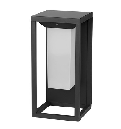 2W LED solcells vägglampa med sensor, Samsung LED chip - IP65, 3000K, grå, 220lm, utomhus