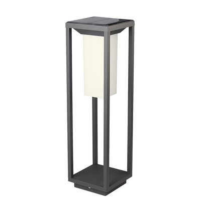 2W LED Solbollard - Samsung LED-chip, 3000K, grått hus.