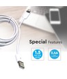 1,5m MFi iPhone-kabel - vit