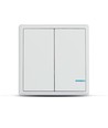 2-knapps trådlös strömbrytare, 1-vägs - IP54, vit, 86x86mm, batteridriven, räckvidd upp till 600m