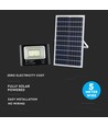 35W Solara LED strålkastare med solcell - IP65, svart, fjärrkontroll
