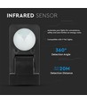 Infraröd Rörelsesensor - Svart, IP65 (Max: 1000W LED)