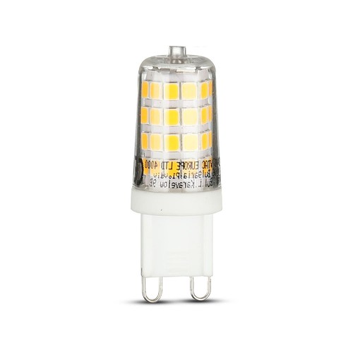 3W spotlight G9 - LED, plast, 6400K, 6 st/paket.