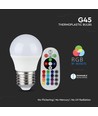 G45 LED-lampa 3.5W E27 - RGB+6400K Dimbar, RF-kontroll, Dimbar.