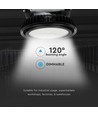 500W LED High Bay, Samsung Chip - 120 grader, Meanwell driver, dimbar, svart kropp, Ø36cm