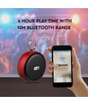 Bärbar Bluetooth-Högtalare - TWS-Funktion, 800mAh Batteri, Röd.