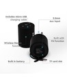 5W bärbar Bluetooth-högtalare - Svart, 1500mAh, TWS, mikrofon