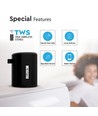 5W bärbar Bluetooth-högtalare - Svart, 1500mAh, TWS, mikrofon